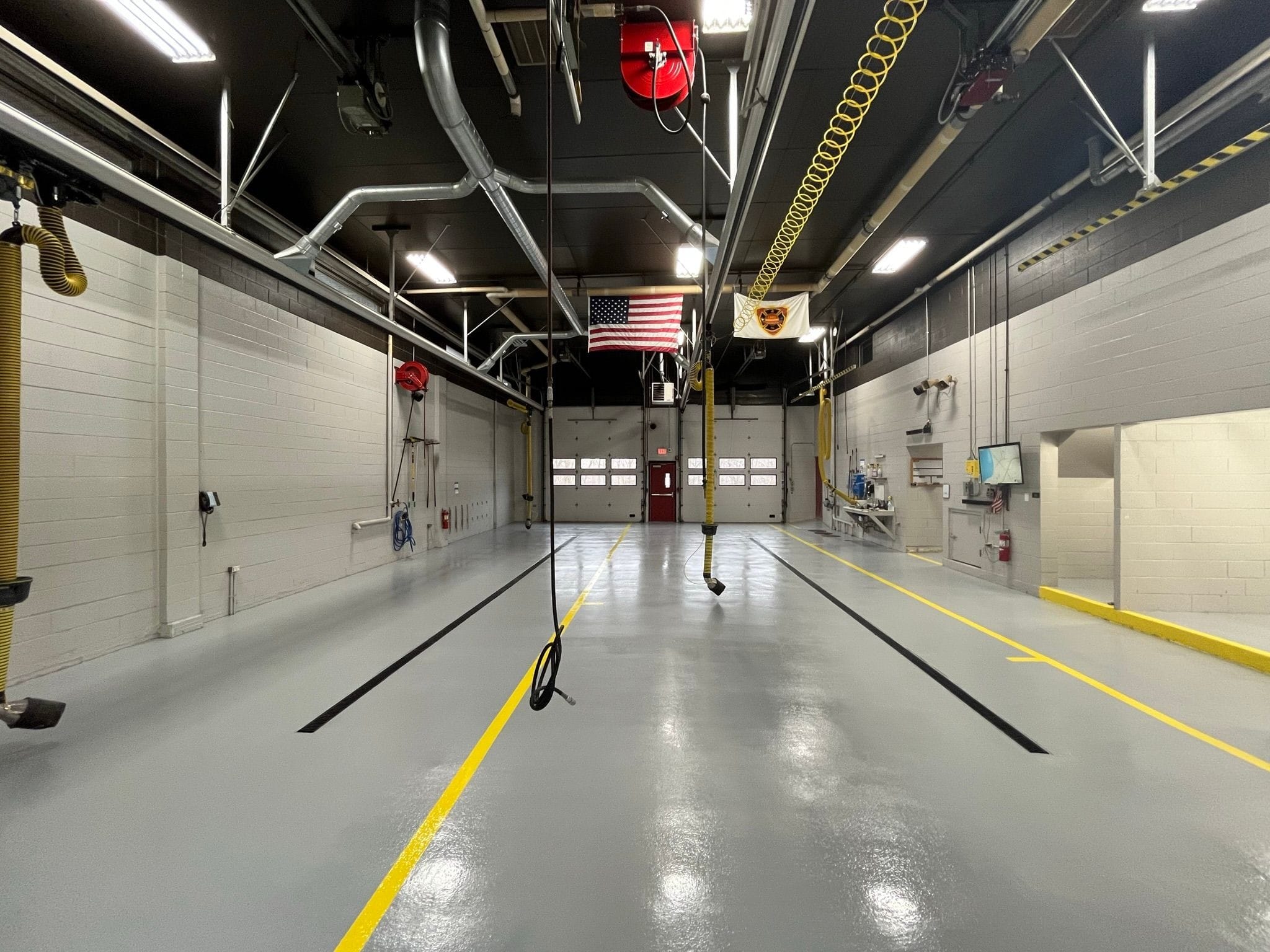Fire station Garage floor coating