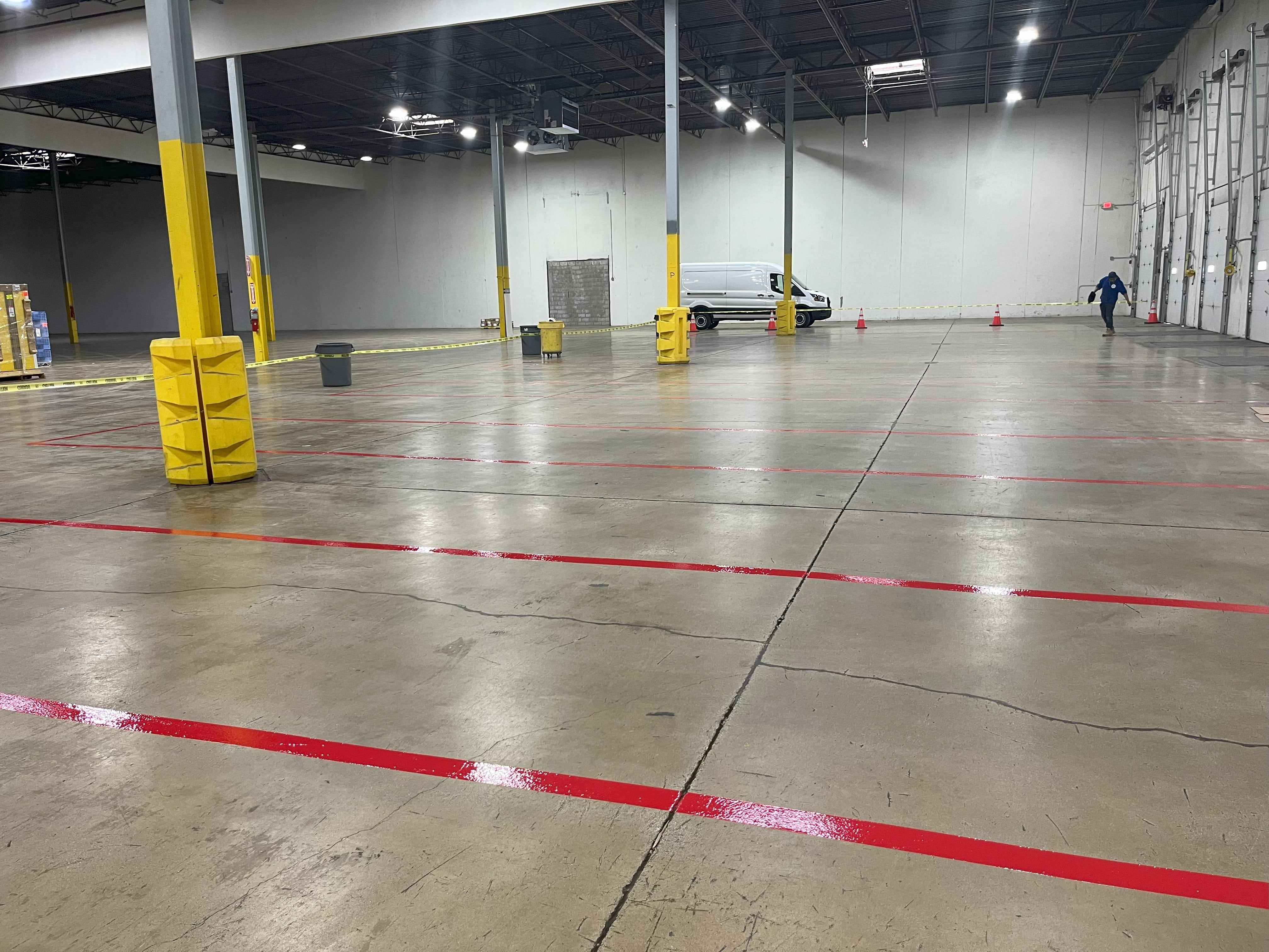 warehouse line markings